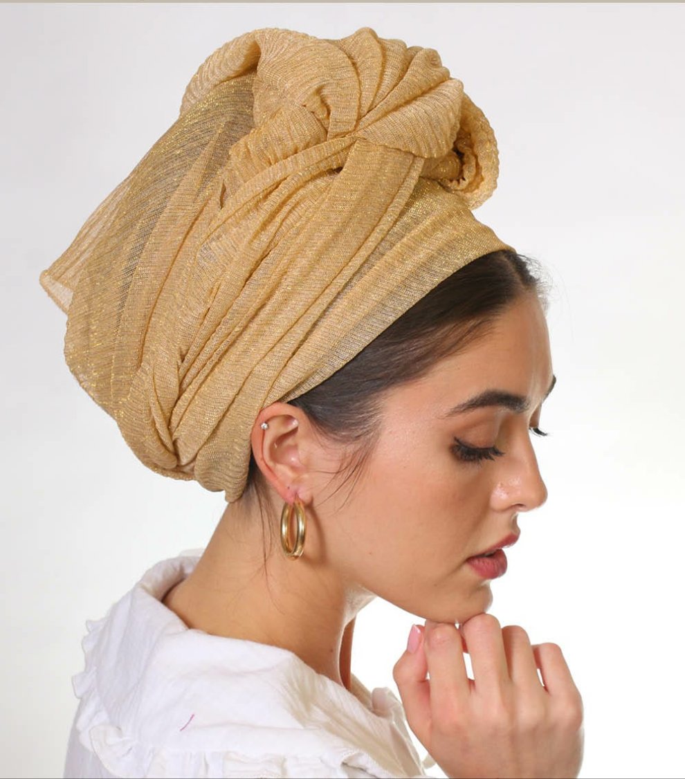 Lycra Pleated Scarf - Keter Hayofi Mitpachot