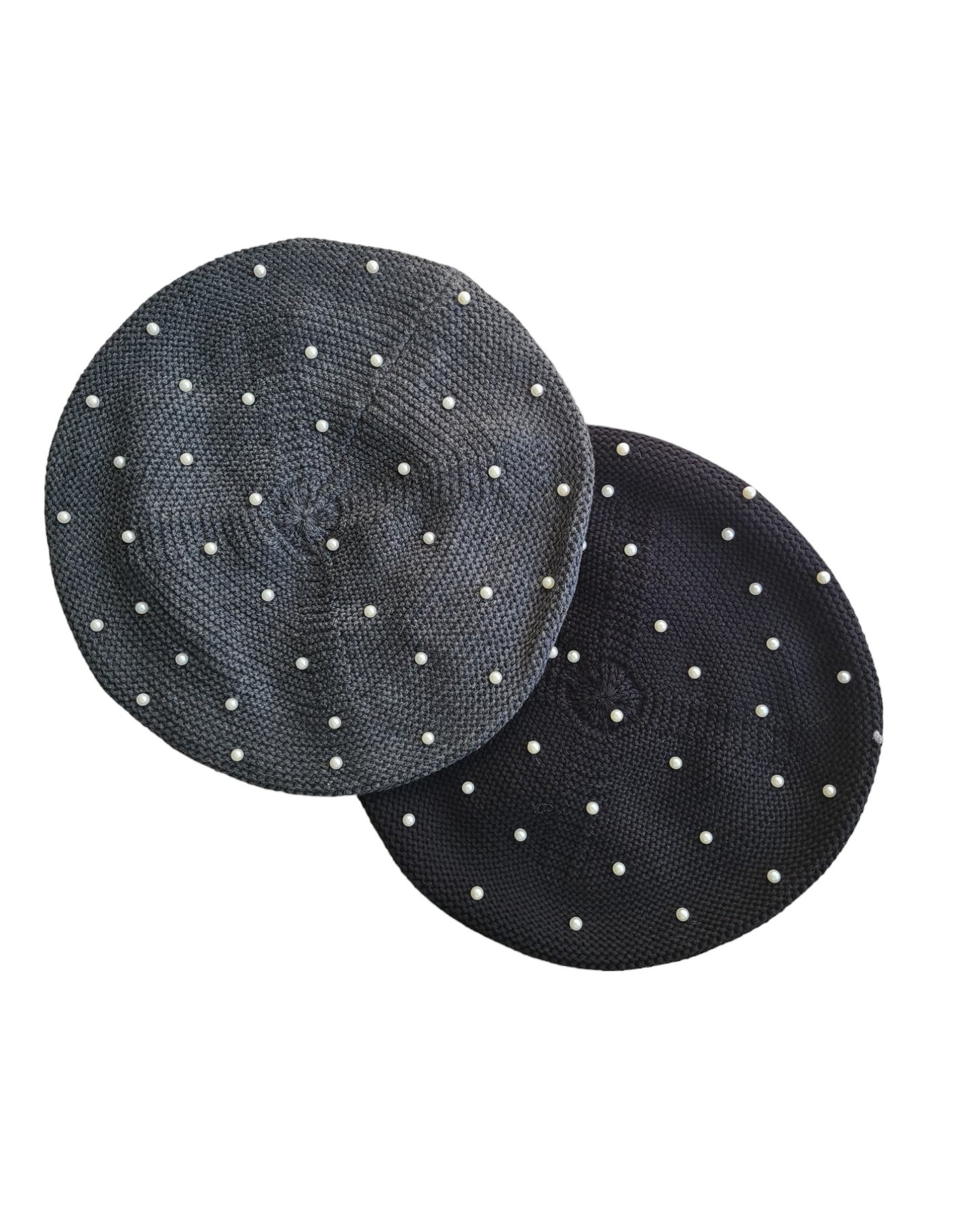 Large Size Cotton Beret with Pearls - Keter Hayofi Mitpachot