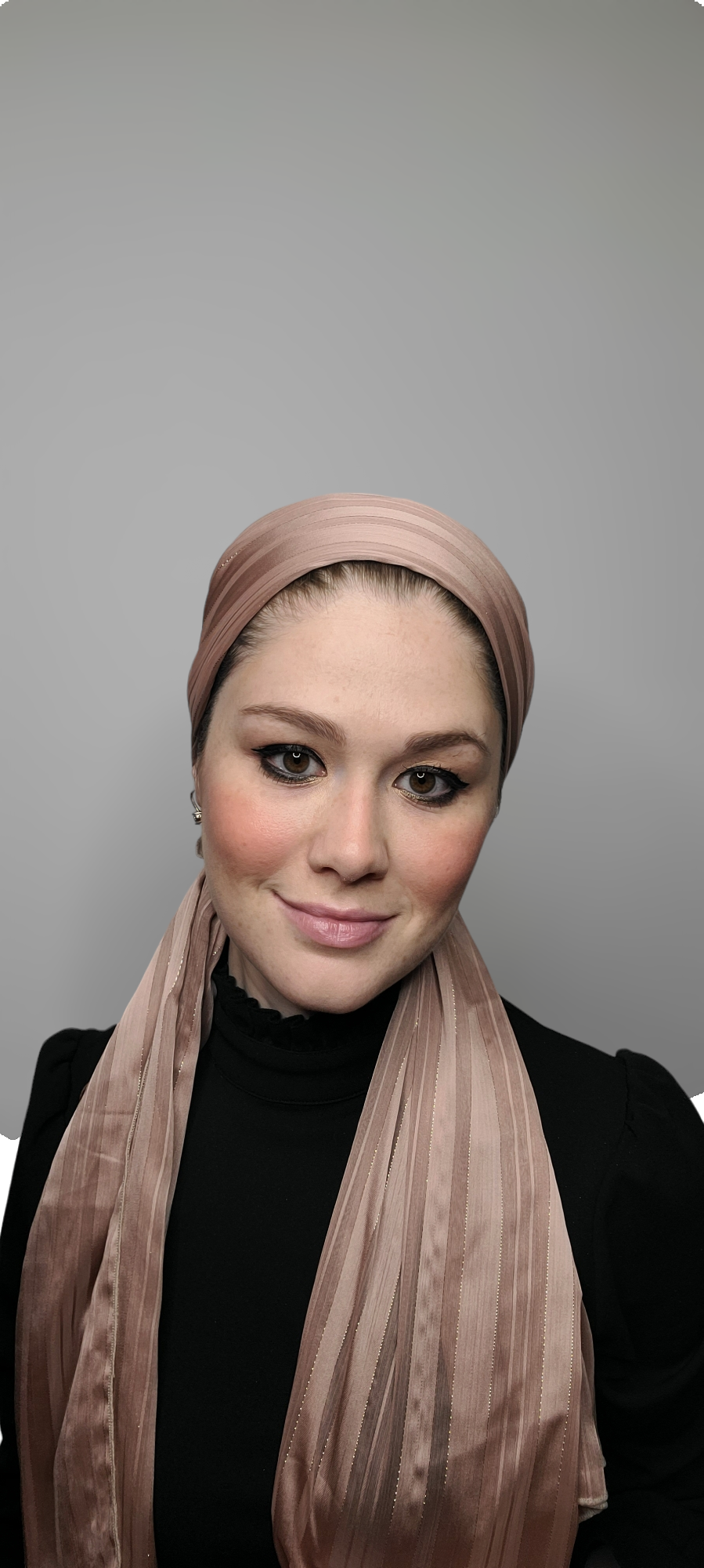 Solid Long Scarf with Scrunchie - Keter Hayofi Mitpachot
