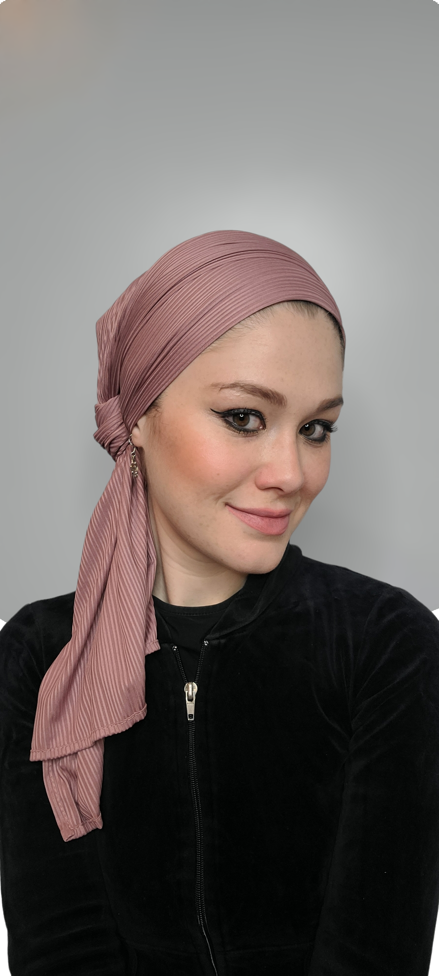 Solid Lined Jersey Long Scarf - Keter Hayofi Mitpachot